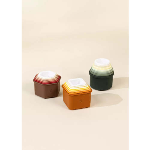3 Sets of Silicone Stackable Cups (21 pcs)