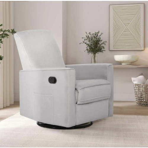 evolur, Nursery Glider Recliner, Gray, 360° Swivel & Recline
