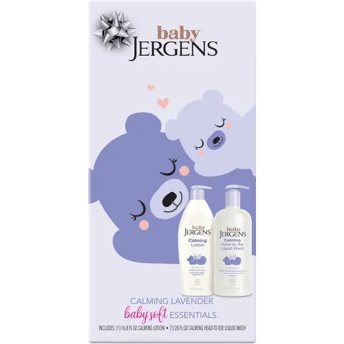 Jergens Baby Duo for a Calming Routine, Head to Toe Liquid Baby Wash and Calming Lotion, Value Gift Pack