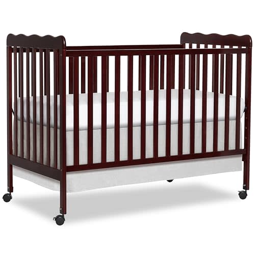 Dream On Me Carson Classic 3-in-1 Convertible Full-Size Baby Crib in Espresso, GreenGuard Gold & BSA, 4 Mattress Heights, Converts to Day & Toddler Bed, Locking Wheels, Classic Nursery Design