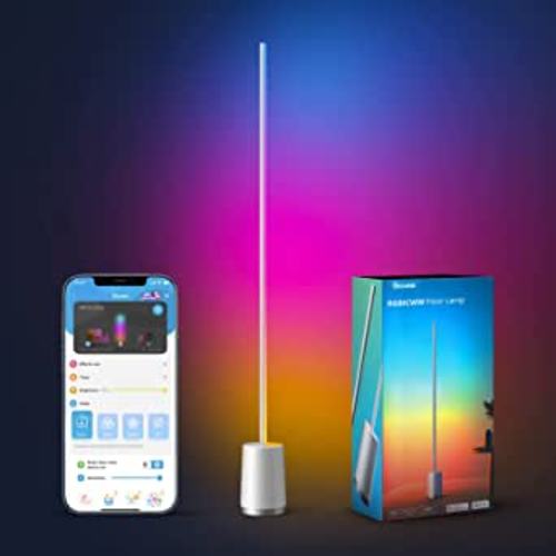 Govee Floor Lamp, RGBIC Lyra Color Changing Corner Lamp, Modern LED Lights with Wi-Fi App Control, 64+ Scene, DIY Modes, Music Sync, Standing Lamp, Suitable for Bedroom - Amazon.com
