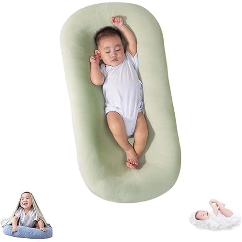 Baby Lounger 0-24 Months, Newborn Lounger Nest Sleeper, Baby Lounger for Newborn, Soft Organic Cotton Breathable Lounger Pillow for Infants Newborn