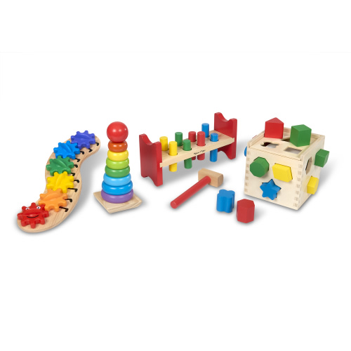 Melissa & Doug 4 Wooden Classic Rainbow Learning Toys