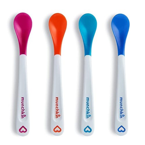 Munchkin White Hot Infant Safety Spoons, 0.39x0.79x6.5 Inch , 4 Count ( Pack of 1)