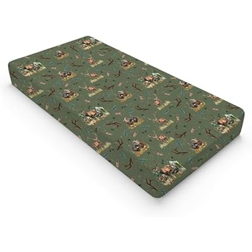 Vintage Deer Hunting Baby Changing Pad Covers for Boy Girl 32''x16'' Turkey Hunting Unisex Fitted Changing Table Sheets Wild Animals Hunter Comfort Soft Breathable Nursery Diaper Change Table Mats