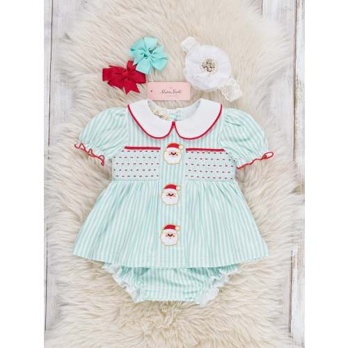 Santa’s Gift Smocked Ruffle Bloomers Outfit