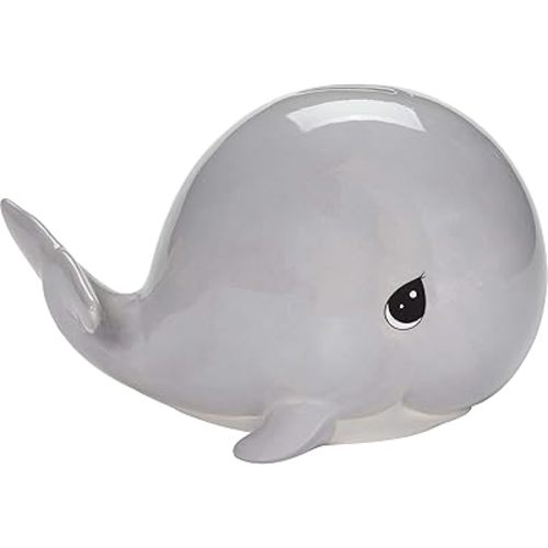 Precious Moments Mightier Than The Waves Ceramic Whale Bank, One Size, Multi