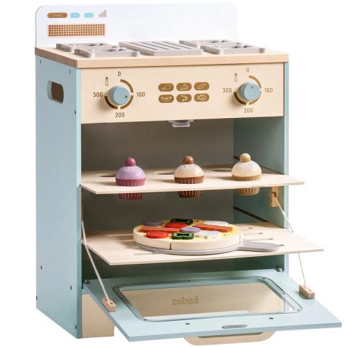 ROBUD Wooden Kitchen Playset, Wooden Oven Playset, Toddler Kitchen Set & Reviews | Wayfair