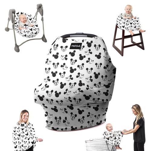 Milk Snob Disney's A Wish Come True 5-in-1 Baby Cover, Breastfeeding, Car Seat, Carrier, Stroller, High Chair, Shopping Cart, Lounger Canopy, Baby Shower Gender Neutral Gifts, Nursing Top