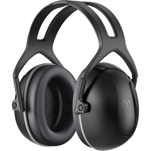 NRR 32dB Effective Ear Protection, Hearing Protection Ear Muff, Lightweight Adult Noise Cancelling Headphones, Ear Protection for Autism, Mowing, Shooting, Sleeping, Safety Earmuffs with Storage Bag