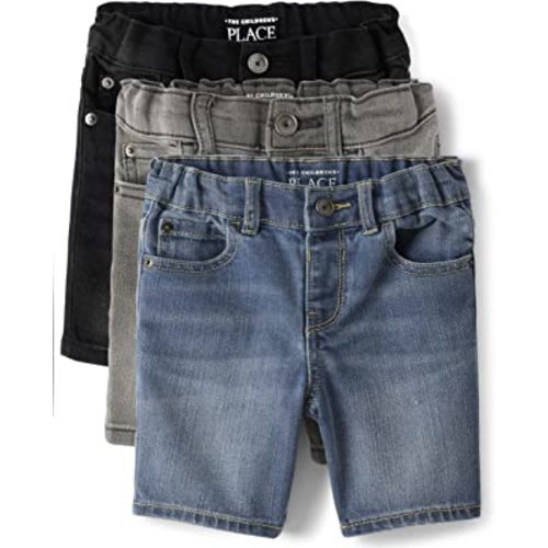 The Children's Place Baby Girls' and Toddler Tie Front Denim Pull On Shorts