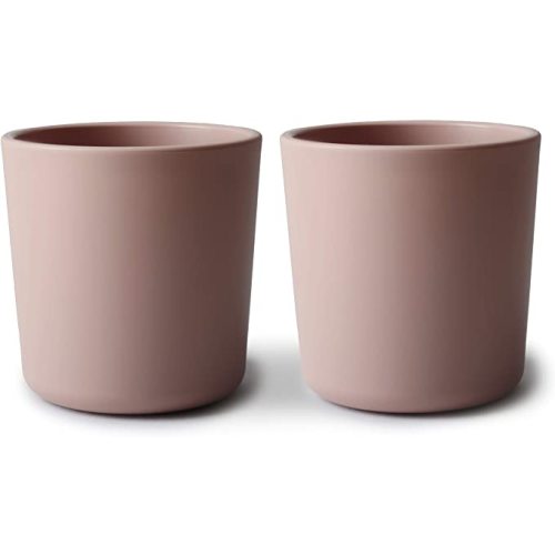 mushie Dinnerware Cups For Kids 7 fl. oz. | Made in Denmark, Set of 2 (Blush) - (Blush) Cups