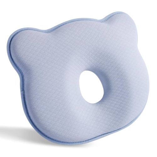 Memory Foam Baby Pillow,Cute Cartoon Bear Soft and Cozy Pillow, Breathable Bedding Set for Infants for Small Boys and Girls Prevent Flat Head