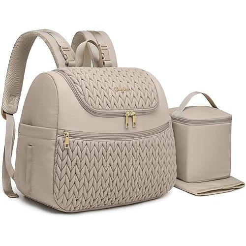 Breast Pump Bag for Spectra S1/S2 & Medela – Insulated Cooler Bag, 14" Laptop Sleeve, Diaper Backpack with Changing Pad – Lightweight, Water-resistant & Stylish for Work, Travel