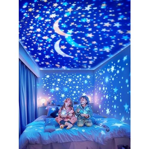 21 Sets of Films + Projector Night Light for Kids, Baby Night Light Projector for Bedroom, Ceiling, Star Projector with 360° Rotation Dimmable for Kids Girls, Birthday, Christmas, Nursery, Room Decor