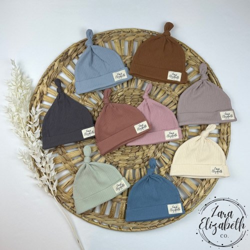 Organic Cotton Baby Matching Hats | Baby Hats | Unisex Baby Hats | Baby Shower Gift | New Baby Outfit | Baby Headwear | Single Hat