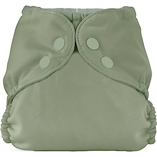 Esembly Cloth Diaper Outer, Swim Diaper, Waterproof Cloth Diaper Cover, Leak-Proof and Breathable Layer Over Prefolds, Flats or Fitteds, Reusable Diaper with Snap Closure - Size 1 (7-17lbs), Aloe