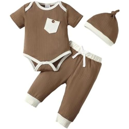 Baby Boy Clothes Newborn Boy Outfits Summer Infant Short Sleeve Romper Top Camouflage Long Pants Set Bodysuit
