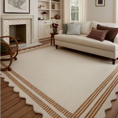 Chris Loves Julia x Loloi-Scottie-SCO-01-Ivory, Rust