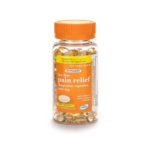 Dye-Free Ibuprofen 200 Mg Mini Softgels, Pain Reliever/Fever Reducer (NSAID), 180 Count