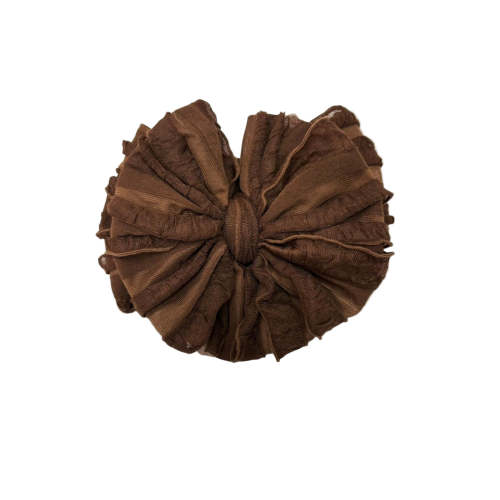 Brown | Signature Ruffled Baby Headband