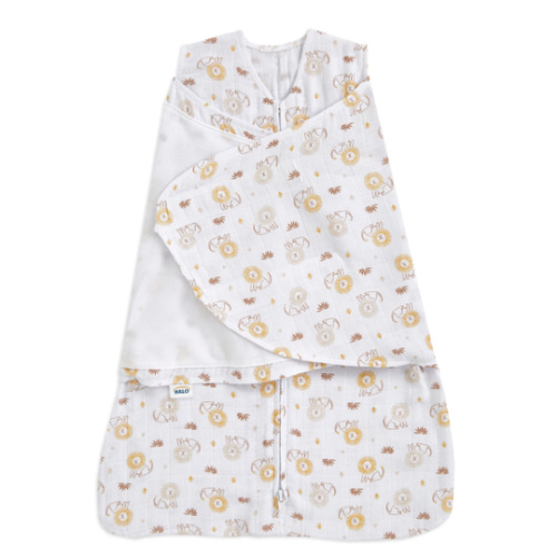 Lion Print Cotton Muslin Newborn Swaddle | HALO