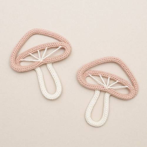 Knitted wire Mushroom, woodland nursery decor