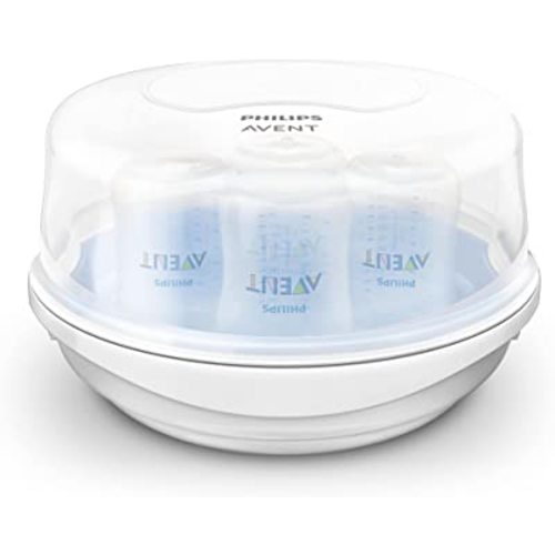 Philips AVENT Microwave Steam Sterilizer for Baby Bottles, Pacifiers, Cups and More, SCF281/05