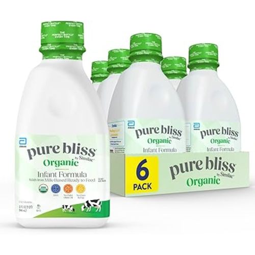 Pure Bliss by Similac | Organic Baby Formula | Ready to Feed | Easy to Digest | USDA-Certified Organic Infant Formula | 0-12 months| 32-fl-oz Bottle (pack of 6)