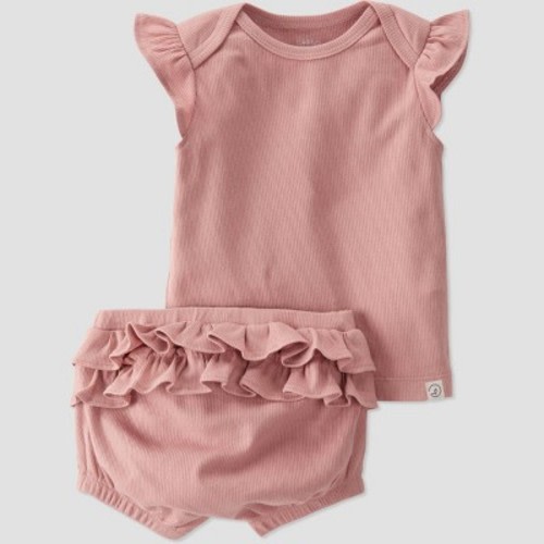 little Planet By Carter's Baby 2pc Winter Top and Bottom Set - Clay Pink 3M