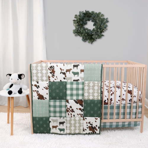 The Peanutshell Crib Bedding, Dinosaur Dreams Crib Bedding Set and Stuffie Plush Toy, 4-Piece Set