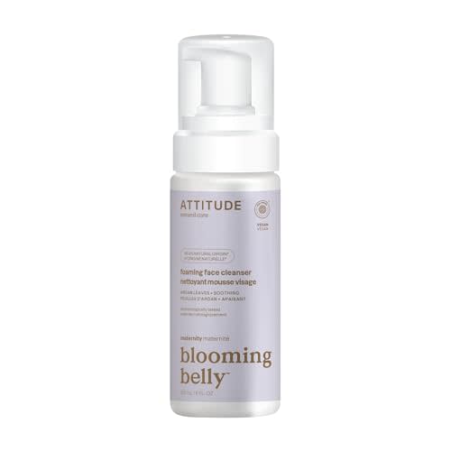 ATTITUDE Pregnancy Foaming Face Cleanser, EWG Verified, Dermatologically Tested, Plant and Mineral-Based, Vegan Maternity Products, Argan Leaf Extract, 5 Fl Oz