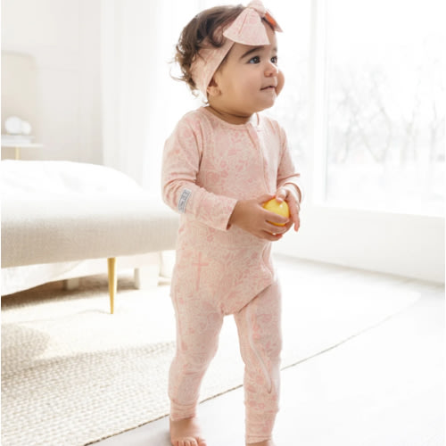 Salvation Garden Pink PJ Footless Onesie Bamboo – Holy Pals