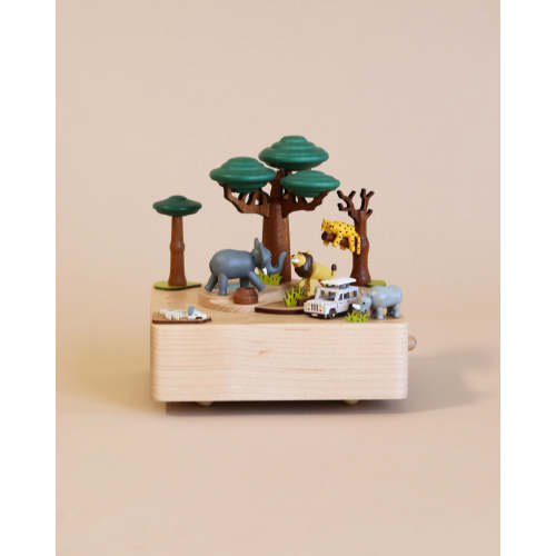 Wooden Safari Music Box
