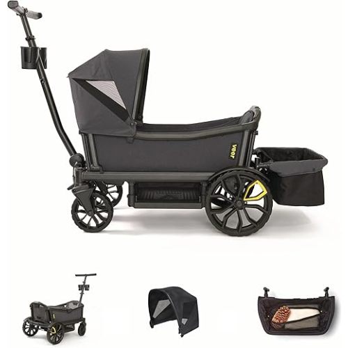 Veer Cruiser XL Essentials Bundle | Premium 4 Seater All Terrain Stroller Wagon for Kids | Fully Collapsible | Hose Washable | Includes Cruiser XL + Canopy XL + Storage Basket XL