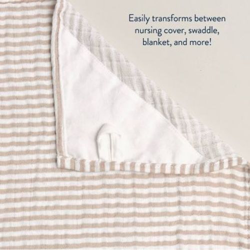 Itzy Ritzy Muslin Breastfeeding Boss Nursing Cover - Taupe