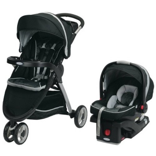 Graco FastAction Fold Sport Click Connect Travel System with SnugRide Infant Car Seat - Gotham