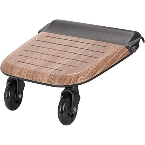Evenflo Stroller Rider Board, Convenient Riding Options, Non-Skid Surface, Smooth-Ride Wheels, Easy to Use, Holds up to 50 Pounds, No Additional Parts Needed - 1 Count (Pack of 1), Tan