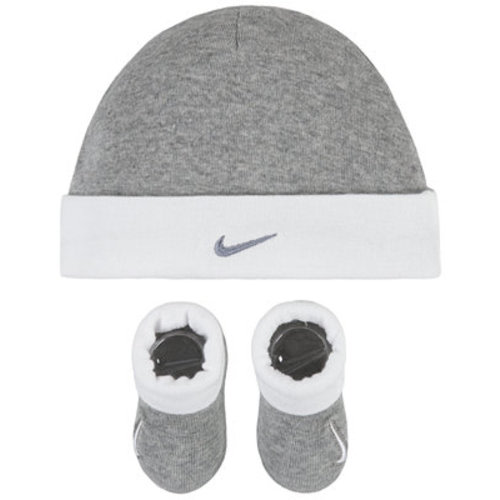 Baby Boys or Baby Girls Swoosh Hat and Booties, 2 Piece Set