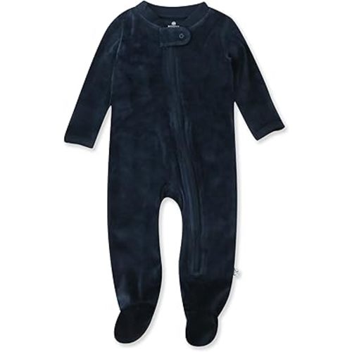 HonestBaby Sleep and Play Footed Pajamas One-Piece Sleeper Jumpsuit Zip-front PJs Organic Cotton for Baby Boys, Unisex