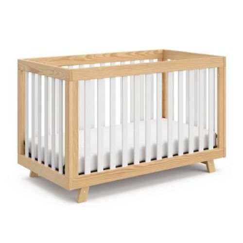 Storkcraft Beckett 3-in-1 Convertible Crib - Natural/white Slats