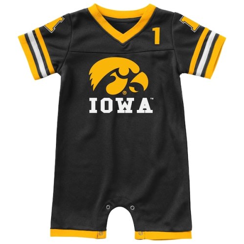 Iowa Hawkeyes Colosseum Infant Bumpo Football Romper - Black