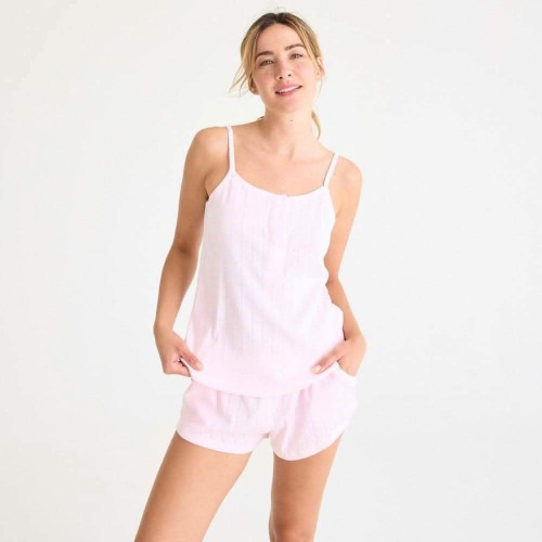love lines pink organic cotton pointelle magnetic dream sleep tank + s – Magnetic Me