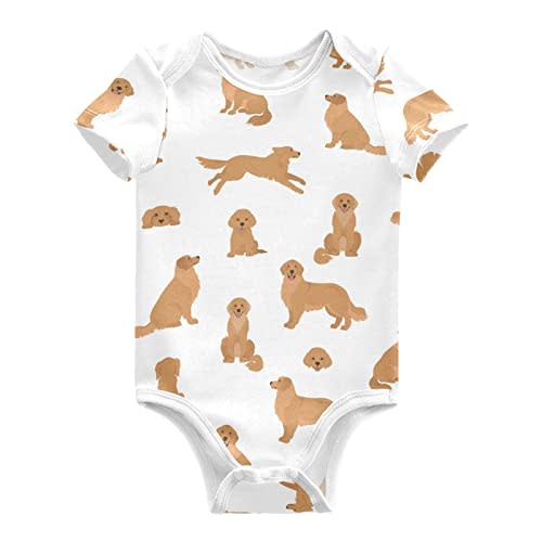 vvfelixl Baby Girls' Bodysuits Black Pug White Short Sleeve Cotton Baby Clothes For Girls 0-24 Months