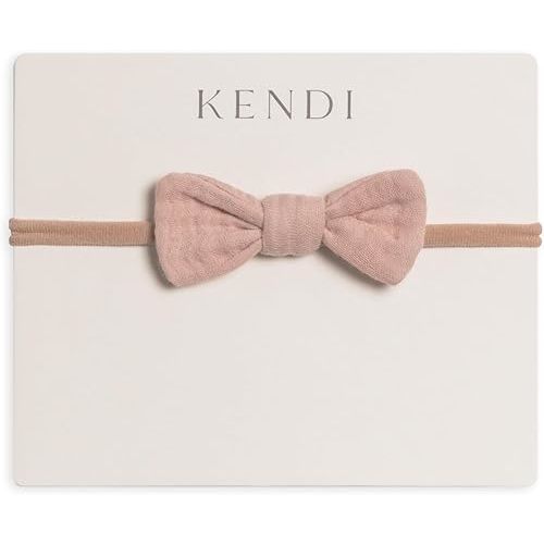 Colored Organics Baby Organic Cotton Dainty Bow Headband - Infant Girls - Ballet Muslin