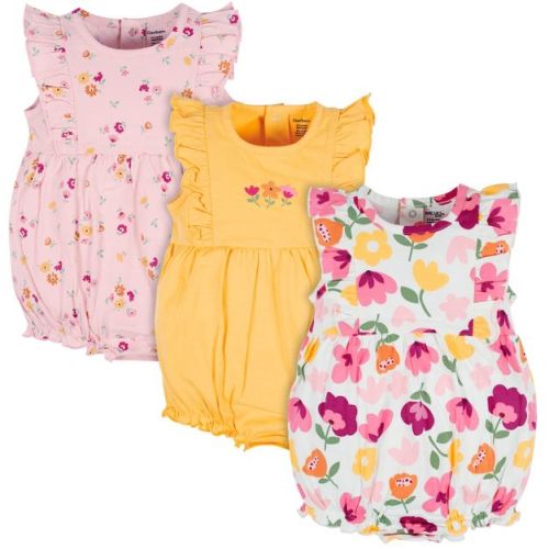 Onesies Brand Baby Girls' 3-Pack Rompers