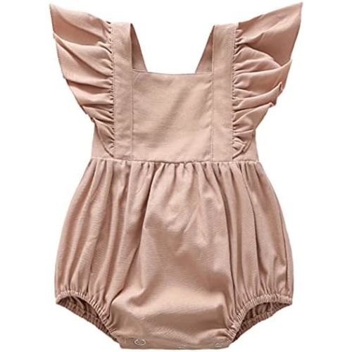 Colorful Childhood Newborn Baby Rompers Toddler Girls Denim Jumpsuits Infant Ruffles Bodysuits Folds Outfits Jean Romper