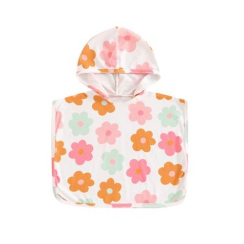 Musuos Baby Girl Hooded Beach Towel 0-24Months Floral Print Cape Pool Poncho Soft Quick Dry Absorbent Bathrobe
