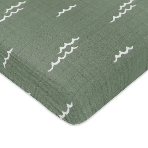 Babyletto Mini Crib Sheet in GOTS Certified Organic Muslin Cotton