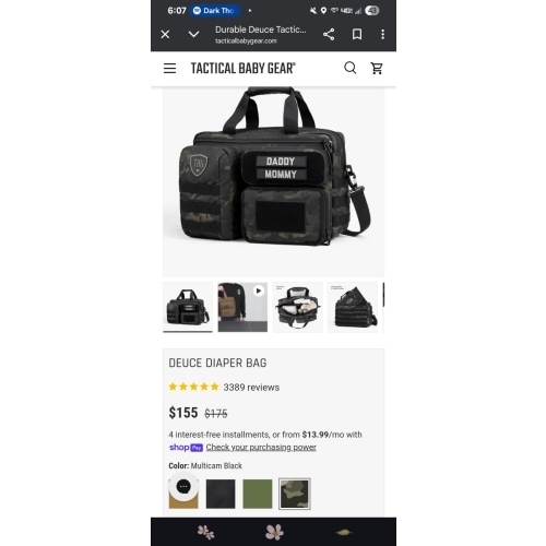 Durable Deuce Tactical Diaper Bag with Changing Mat - Lifetime Warranty – Tactical Baby Gear